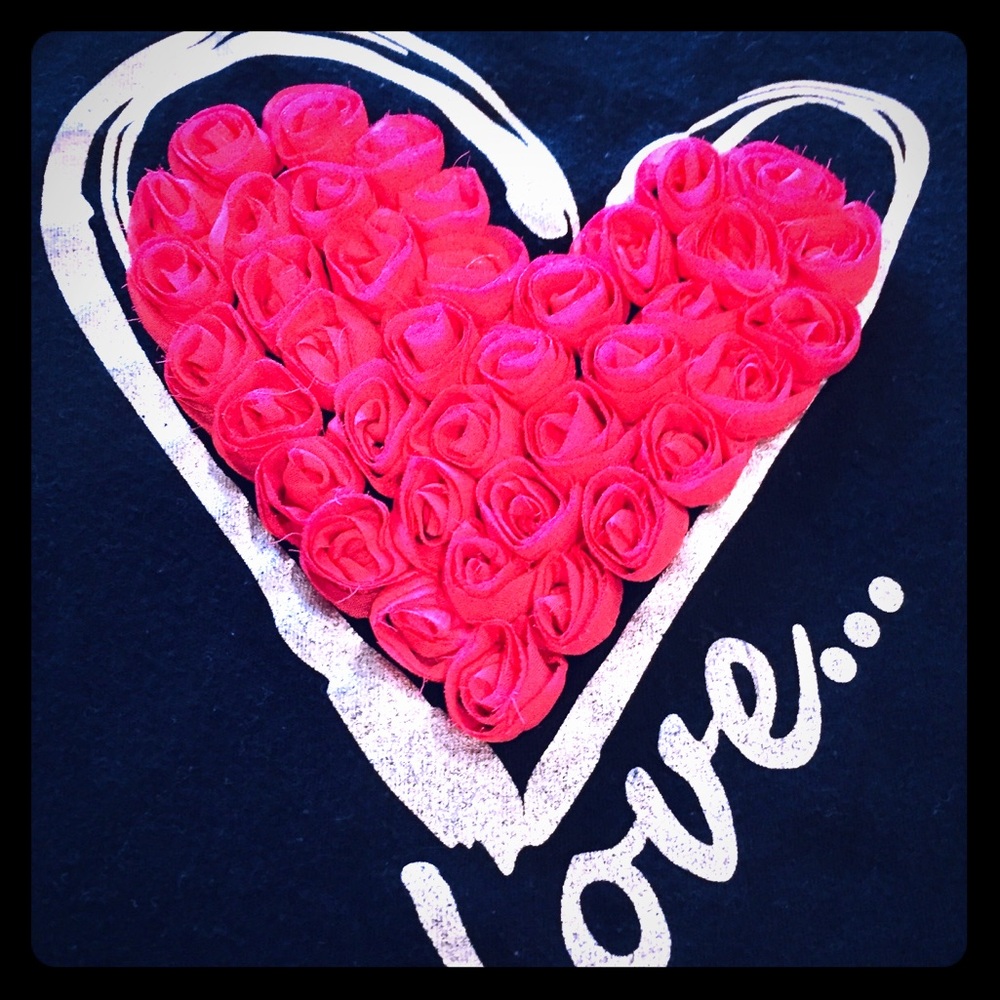 Healthtex “Love...” black/pink long sleeve